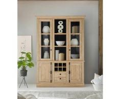 Buffetschrank 147 cm mit Flaschenregal Eiche gebürstet Optik Cardiff