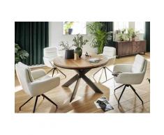 Esstisch rund Eiche massiv Nottingham Rustikale Eiche geölt 120 cm