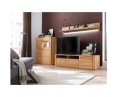 Wohnwand Kernbuche 300 cm Nr.4 Sanremo