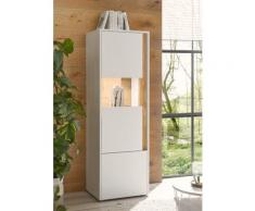 Vitrine 50x155 cm Eiche Weiss 2-türig BOSTON