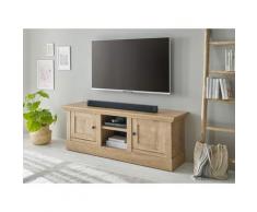 TV-Lowboard Unterschrank 152 cm Eiche gebürstet Optik Cardiff