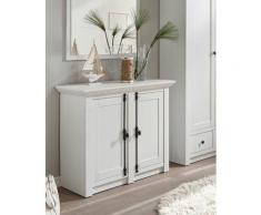 Kommode 2-türig 105x45 cm Höhe 90 cm weiß Pinie WALES