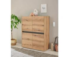 Highboard Eiche 100 cm 4-türig Boston