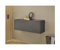 Hängeschrank mit Klappe 100 cm anthrazit + Eiche grifflos Boston