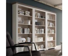 Regalwand Massivholz weiß 243 cm CORDOBA