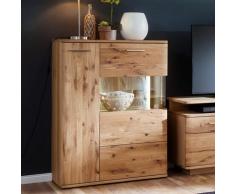 Highboard Eiche bianco teilmassiv 90 cm links Santa Fe