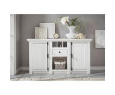 Sideboard 152x83 cm 2-türig mit Flascheneinteilung weiß Pinie WALES