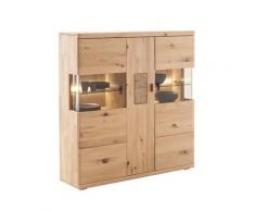 Highboard 133 cm Eiche massiv Palencia