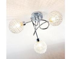 Deckenleuchte Lindby, Ticino, dimmbar, Metallisch, für Flurbereich, Metall Modern