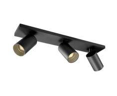 Deckenleuchte ANTIDARK, Schwarz, für Wohnzimmer, Aluminium