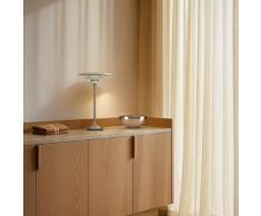 Tischleuchte Belid, Grau, für Wohnzimmer, Metall Design