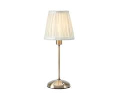 Tischleuchte Markslöjd, Anno, dimmbar, Bronze / Altmessing, für Wohnzimmer, Stoff / Textil