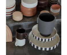 Pflanzenkasten OYOY Living Design, Inka Kana, Schwarz, für Wohnzimmer, Keramik Design