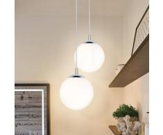 Pendelleuchte Paulmann, Globe, dimmbar, Weiß, für Wohnzimmer, Glas Modern