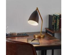Tischleuchte GUBI, Gräshoppa, Schwarz, für Wohnzimmer, Metall Design