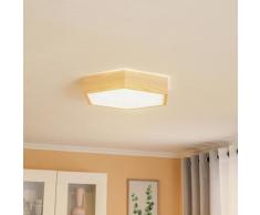 Deckenleuchte Envostar, Hagen, dimmbar, Holz, für Wohnzimmer, Holz