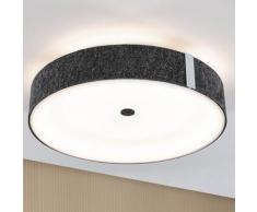 Deckenleuchte Paulmann, Malika, dimmbar, Schwarz, für Wohnzimmer, Stoff / Textil Modern