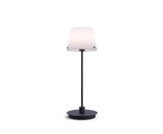 Tischleuchte Herstal, Schwarz, für Wohnzimmer, Metall