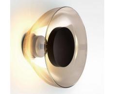 Wandleuchte MARSET, Aura, dimmbar, Grau, für Wohnzimmer, Glas Design