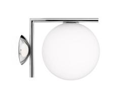 Wandleuchte FLOS, IC C/W1, dimmbar, Metallisch, für Wohnzimmer, Metall Design