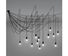 Pendelleuchte SELETTI, LED Maman, dimmbar, Schwarz, für Wohnzimmer, Kunststoff Modern