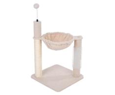 TIAKI Shearly Kratzbaum mit Hängematte beige Katze