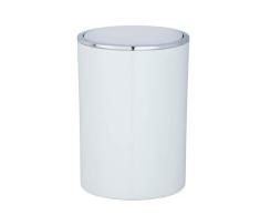 WENKO Schwingdeckeleimer Mod. Inca White, hochwertiger Kunststoff, 5 Liter