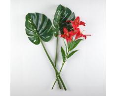 Kunstblumen-Arrangement "Rote Lilie" 3-tlg. Eldo