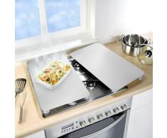 WENKO Herdabdeckplatten Universal Silber 2er Set, für alle Herdarten