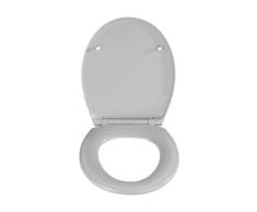 WENKO Premium WC-Sitz Samos Concrete Grey, aus antibakteriellem Duroplast, mit Absenkautomatik