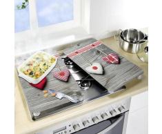 WENKO Herdabdeckplatte Universal Herzen 2er Set, für alle Herdarten
