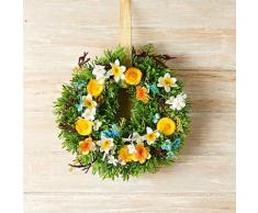 Kunstblumenkranz Buchsbaum mit Blüten zu Ostern Eldo