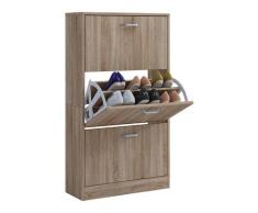 VCM Schuhschrank "Sipos L" Sonoma-Eiche