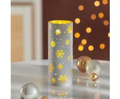 LED-Teelichtglas "Flocken"
