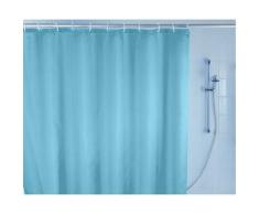 WENKO Anti-Schimmel Duschvorhang Uni Light Blue, Textil (Polyester), 180 x 200 cm, waschbar