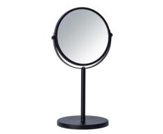 WENKO Kosmetik-Standspiegel Assisi Ø 17 cm Schwarz