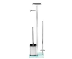 WENKO Stand WC-Garnitur Mod. Debar mit Ablage Edelstahl, rostfrei