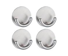 Wandhaken „Rondo“, 4er Set, Edelstahl matt WENKO