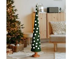 Deko-Tannenbaum aus Mangoholz & Texil grün groß
