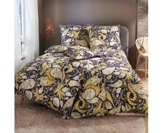 Bettwäsche "Paisley" schwarz-gold, 2-tlg.