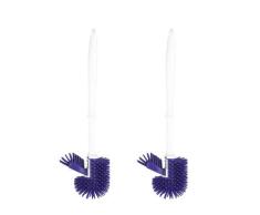 WC-Hygiene-Garnitur Lila 2er-Set mit Randbürste Maximex