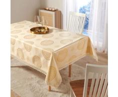 Eldo Tischdecke "Mandala" goldfarben mit Spitzensaum 175 x 135 cm Eldo