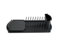 WENKO Geschirrabtropfer Basic Schwarz, Geschirr Abtropfgestell