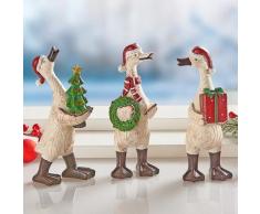 Dekofiguren Weihnachtsgänse 3er-Set