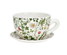 Blumentopf Pflanztasse "Pflanzen" aus Keramik mittel