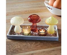 Teelichthalter-Set Herbstarrangement mit Pilzen Eldo