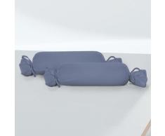 biberna Feinjersey-Nackenrollenbezug Doppelpack blau, 2x 15x40 cm