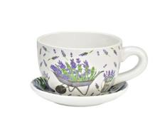 Blumentopf Pflanztasse "Lavendel" aus Keramik mittel