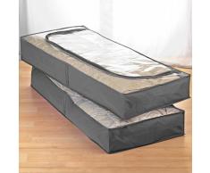 Unterbett-Kommoden grau, 2er-Set
