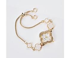 Schmuck-Armbanduhr "Blüte" Vintage-Stil
